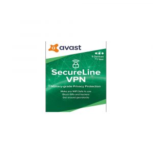 Avast SecureLine VPN | 5 Devices, 1 Year – PC/Mac