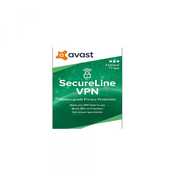 Avast SecureLine VPN | 5 Devices, 1 Year – PC/Mac